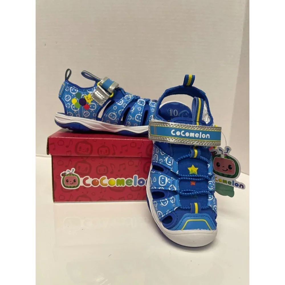 NEW! Cocomelon Blue Light Up Sport Sandal Light Up Boy's Size 10